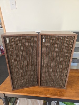 The Fisher XP-55B/Retro 70s Speakers, Cool Green,Orange And Yellow Fabric Covers-image