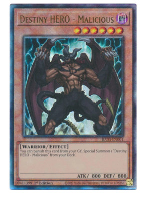 Destiny HERO - Malicious - RA03-EN001 - Prismatic Ultimate Rare -image