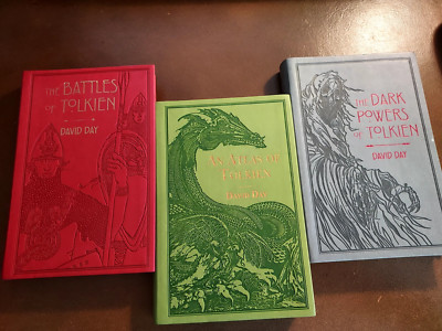 DAVID DAY- TOLKIEN Book Lot-Atlas of Tolkien, Dark Powers & The Battles-image
