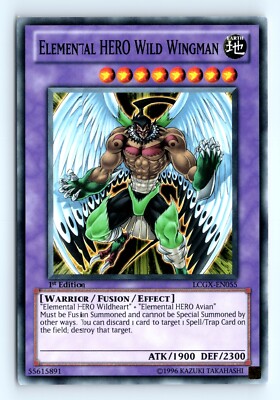 Yu-Gi-Uh Elemental HERO Wild Wingman #LCGX-EN055 Legendary Collection 2 tcg LP-image
