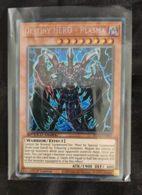 Destiny HERO - Plasma ERROR HOLO BLEED YU-GI-OH! TCG Card SGX1-ENB01 Secret Rare-image