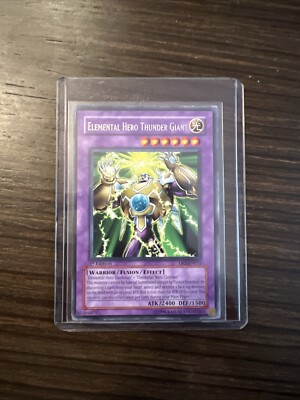 1st edition Elemental Hero Thunder Giant Rare #DP1-EN011 Yugioh MP Rare-image