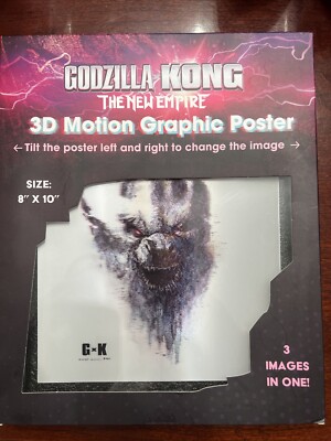 Godzilla x Kong The New Empire 3D Motion Graphic Poster 8×10 (3 Images) Wall Art-image