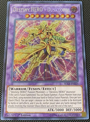 Destiny HERO - Dusktopia BLLR-EN025 Battles of Legend: Light's Revenge 1st...-image