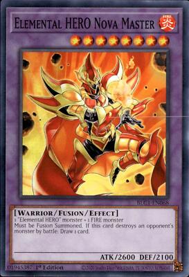 Yu-Gi-Oh! Elemental HERO Nova Master BLC1-EN068 Common 1st Edition NM-image