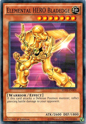 Elemental HERO Bladedge SDHS-EN009 Yu-Gi-Oh! Light Play 1st Edition-image