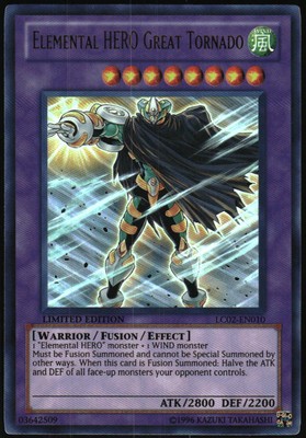 Yu-Gi-Oh! - Elemental HERO Great Tornado 2011 LC02-EN010 Ultra Rare 1st Edition-image