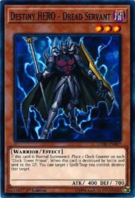 3 x ( DESTINY HERO - DREAD SERVANT ) - Common - LEHD-ENA07 - 1st - NM - Yu-Gi-Oh-image