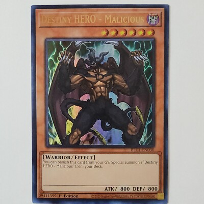 Destiny HERO - Malicious - BLC1-EN030 - NM/VLP - Ultra Rare - 1st ed - Yugioh-image