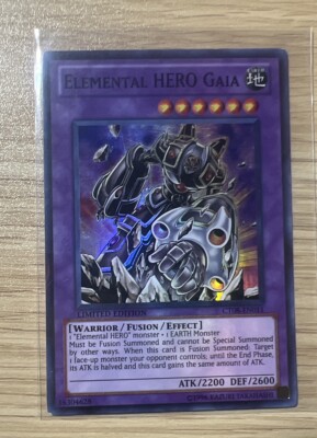 YUGIOH CT08-EN011 ELEMENTAL HERO GAIA SUPER RARE LIMITED EDITION NEAR MINT (NM)-image