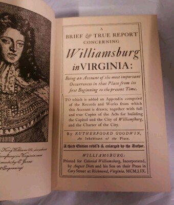Rutherford GOODWIN  A Brief & True Report Concerning Williamsburg in Virginia-image