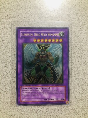 Yugioh NM 1st Ed Elemental Hero Wild Wingman - Ultimate Rare - EN035 -image