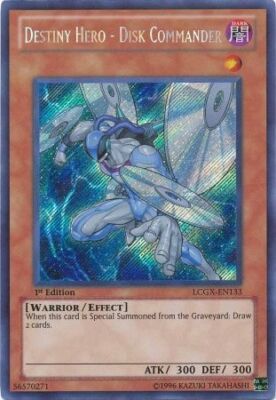 Destiny HERO - Disk Commander [LCGX-EN133] Secret Rare Heavily Played 1st Editio-image