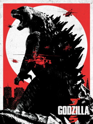 V3889 Godzilla 2014 Helicopters Awesome Japananese Art WALL POSTER PRINT CA-image