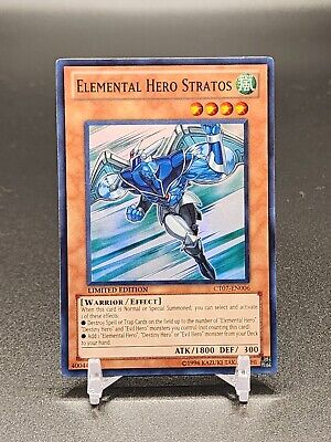 YuGiOh! •Elemental Hero Stratos • Super Rare • Limited Edition • CT07-EN006 • LP-image