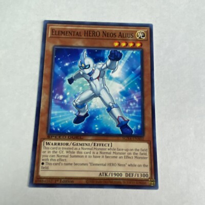Yugioh Elemental Hero Neos Alius SGX4-ENA02 Midterm Destruction 1st Edition-image
