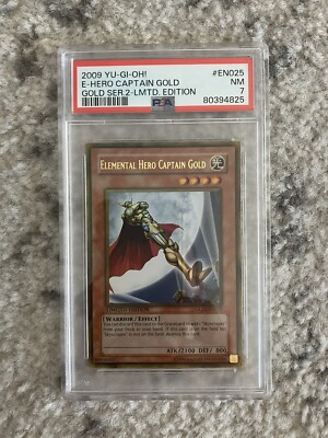 2009 YU-GI-OH! E-HERO CAPTAIN GOLD GOLD SER 2-LMTD. EDITION #EN025 - PSA 7 NM-image