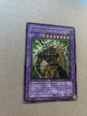 YuGiOh Elemental Hero Wildedge - Ultimate Rare -  1st Ed - LP/MP-image