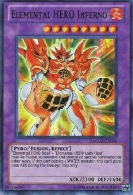 ( ELEMENTAL HERO INFERNO ) - Super - LCGX-EN076 - Unl - NM - Yu-Gi-Oh-image