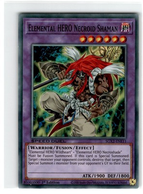 Yu-Gi-Oh! Speed Duel Elemental Hero Necroud Shaman Common SGX2-ENE11 Moderately-image