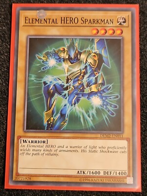 1x (NM) Elemental HERO Sparkman - DEM2-EN011 - Common - Unlimited  YuGiOh-image
