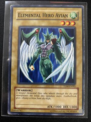 Yu-Gi-Oh! TCG Elemental Hero Avian The Lost Millenium TLM-EN001 Unlimited Common-image