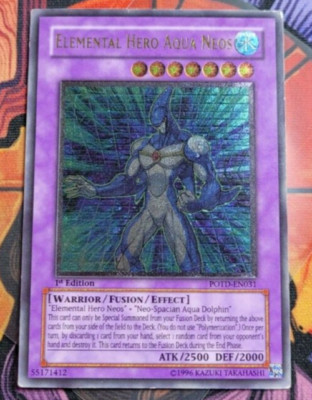 ✨Elemental Hero Aqua Neos Ultimate Rare 1st	POTD-EN031	Yugioh Card English #1-image