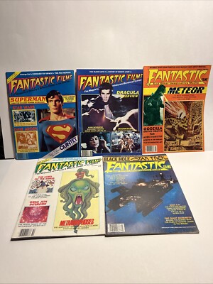 5 VINTAGE FANTASTIC FILMS MAG LOT ALIEN SUPERMAN STAR Trek WARS Godzilla LOTR-image
