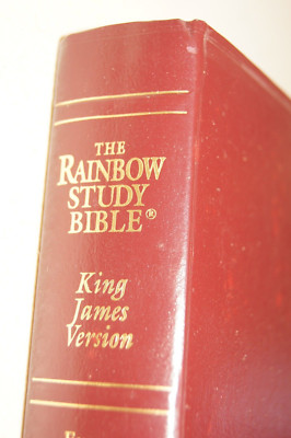 The Rainbow Study Bible KJV Color Coded Bold Letter Edition 1992 8th RSI Jesus-image
