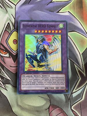 LCGX-EN048 Elemental Hero Tempest Super Rare 1st Edition Near Mint Yugioh-image