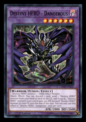 Destiny HERO - Dangerous - LEHD-ENA34 - Common - 1st Edition - Mint - Yugioh!-image
