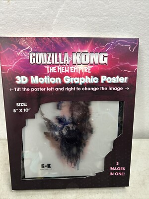 Godzilla x Kong The New Empire 3D Motion Graphic Poster 8×10 (3 Images) Wall Art-image