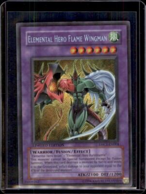Elemental Hero Flame Wingman Secret Rare Limited Edition Ehc1-en004 - DM #11-image