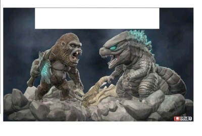 Monster fight FAN ART 3D printed resin model kit figure 16k  UNPAINTED UNASSEMBL-image