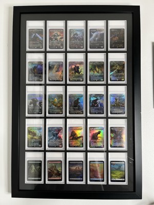 MTG Ikoria Complete Set of (NM) Foil Godzilla Alt Art And Lands 25 WITH DISPLAY!-image