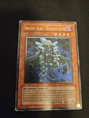 Yu-Gi-Oh! Destiny Hero Diamond Dude EOJ-EN003 Ultimate Rare 1st Edition HP-image
