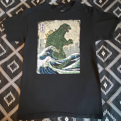 GODZILLA Great Wave Licensed Monster Movie T-Shirt. SMALL (NV) Pre-owned-image