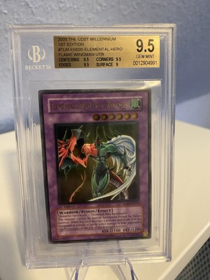 Elemental Hero Flame Wingman English 1st Edition Ultimate Rare BGS 9.5-image
