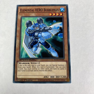 Yugioh! Elemental Hero Bubbleman SGX2-ENA08 Common 1st Edition Midterm Paradox-image
