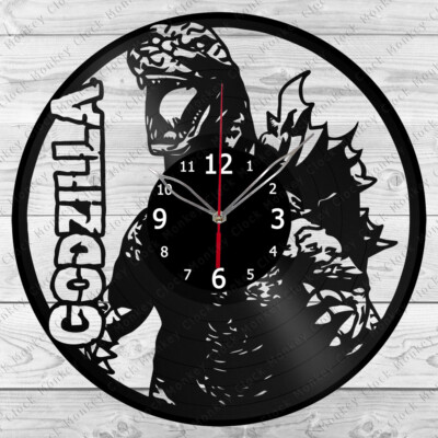 Vinyl Clock  Godzilla Vinyl Record Wall Clock Home Art Decor Handmade 6343-image