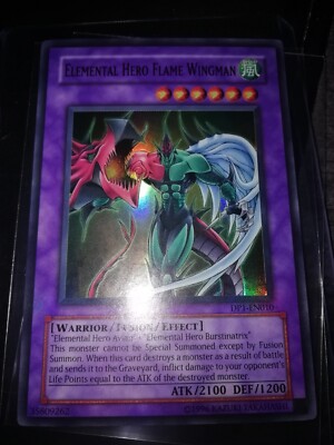 Yu Gi Oh! Elemental Hero Flame Wingman - DP1-EN010 - Super Rare - Near Mint +-image