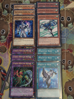 3x Elemental HERO Stratos/Neos/Flame Wingman/Wrath HAC1-EN015/004/019/167 YuGiOh-image
