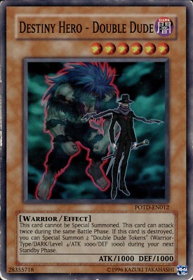 Destiny Hero - Double Dude - Super Rare POTD-EN012 - HP - YuGiOh-image