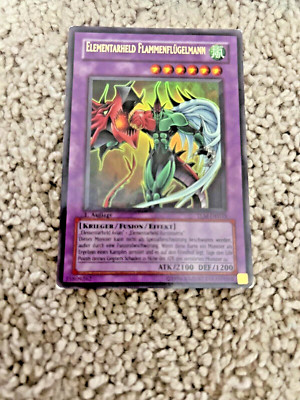 Elemental HERO Flame Wingman TLM-DE035 Ultra Rare 1st Edition GERMAN-image