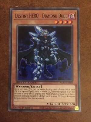 Destiny HERO Diamond Dude SGX1-ENB03 Yugioh Card Speed Duel Academy-image