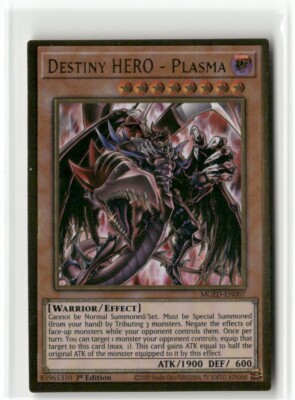 Destiny HERO - Plasma MGED-EN007 Gold Rare NM 1st Ed Yugioh-image