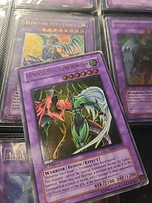 Yugioh Elemental Hero Flame Wingman TLM-EN035 Ultimate Rare 1st Edition -image