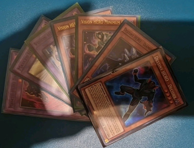 7x Card Vision/Masked/ Destiny HERO Decider DESO-EN003 Secret Rare 1st Edt M/NM-image