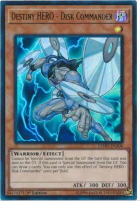 Yu-gi-oh! Destiny HERO - Disk Commander - LEHD-ENA08 - Ultra Rare - 1st Ed M/NM-image