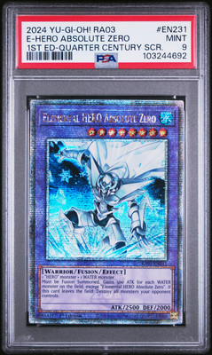 2024 YU-GI-OH! RA03-QUARTER CENTURY BONANZA ELEMENTAL HERO ABSOLUTE ZERO PSA 9-image